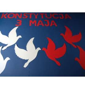 Dekoracje Konstytucja 3 maja Gołąb 50x40 cm dekoracje szkolne