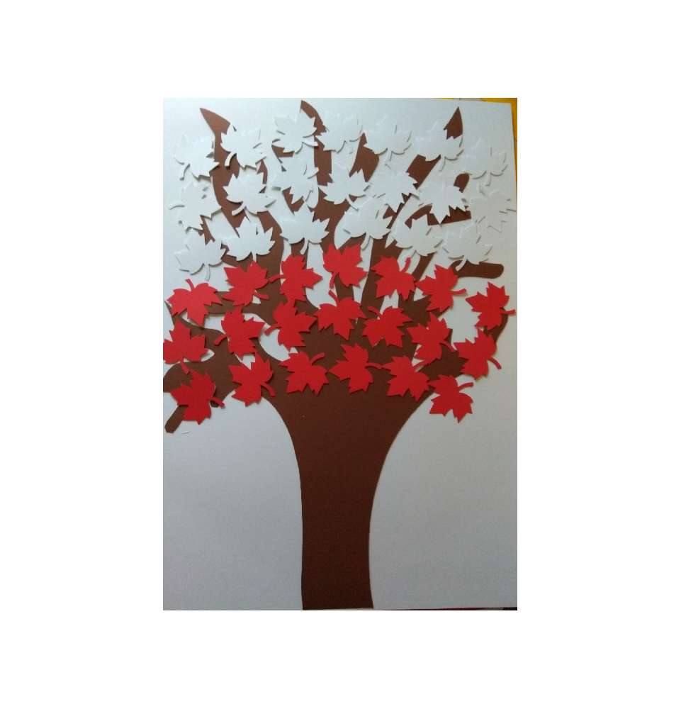 Dekoracje Konstytucja 3 maja Drzewo biało-czerwone 100 cm 11 listopad dekoracje szkolne