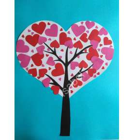 Dekoracje WALENTYNKI Serce drzewo dekoracje szkolne
