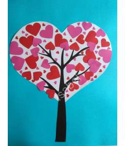 Dekoracje WALENTYNKI Serce drzewo dekoracje szkolne