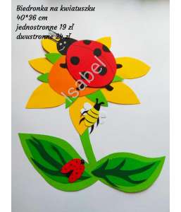 Dekoracje wiosenne i letnie Biedronka na kwiatku  dekoracje szkolne