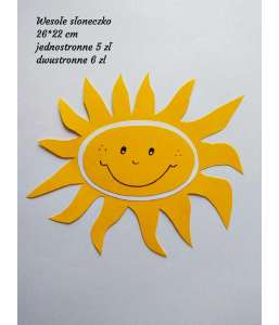 Dekoracje wiosenne i letnie słońce 26 cm x 22 cm   dekoracje szkolne