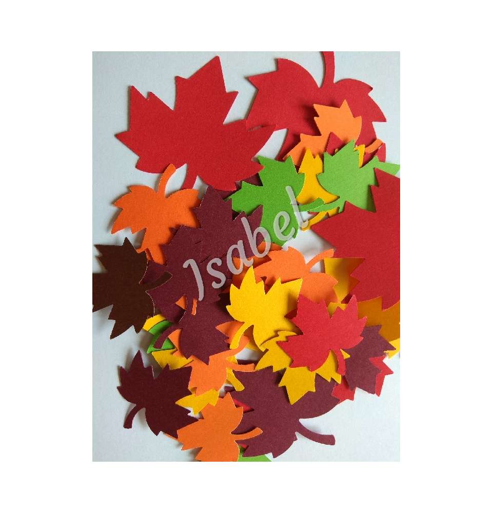 Liście w kolorach jesieni 7 cm