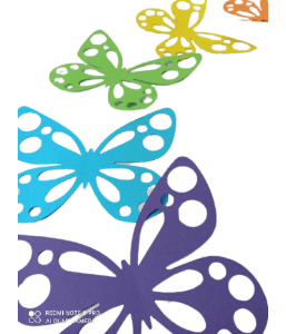 Dekoracje wielkanocne, wiosenne, letnie  Motyl ażurowe 34 cm ZESTAW 7 sztuk   dekoracje szkolne