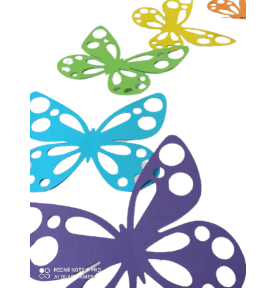 Dekoracje wielkanocne, wiosenne, letnie  Motyl ażurowe 20 cm ZESTAW 7 sztuk   dekoracje szkolne