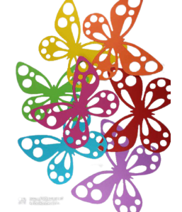 Dekoracje Dzień Nauczyciela, Pasowanie, Dzień Dziecka  Motyl ażurowe 20 cm ZESTAW 7 sztuk dekoracje szkolne