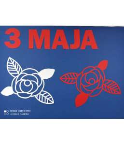 Dekoracje Konstytucja 3 Maja Święto Niepodległości  Róża 50 cm   dekoracje szkolne