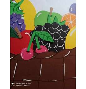 Dekoracje wiosenne i letnie KOSZ Z owocami 50 cm dekoracje szkolne