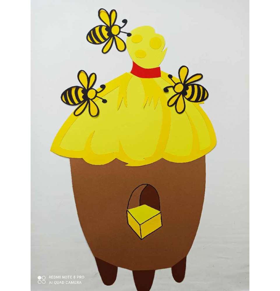 Duży ul z pszczółkami- 80x50 cm