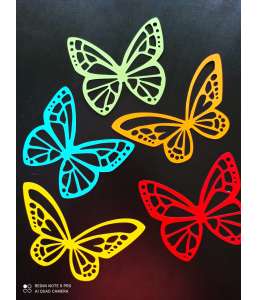 Dekoracje Wielkanoc, Wiosna  Motyl ażurowe ZESTAW 5 SZTUK dekoracje szkolne