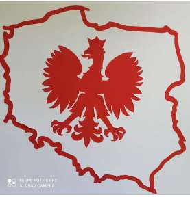 Dekoracje Konstytucja 3 MAJA Mapa Polski 60 cm z AŻUROWYM ORŁEM 60 cm  11 listopad szkolne dekoracje