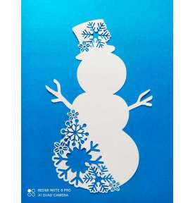 Dekoracje zimowe BAŁWAN AŻUROWY śnieżynkowy 60 cm dekoracje szkolne