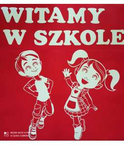 Rozpoczęcie roku szkolne, Pasowanie na ucznia. DZIECI AŻUROWE + napis (59 cm ) dekoracjeszkolne.pl
