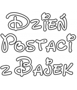 Dekoracje DZIEŃ POSTACI Z BAJEK NAPIS 15 cm PDF  dekoracjeszkolne.pl