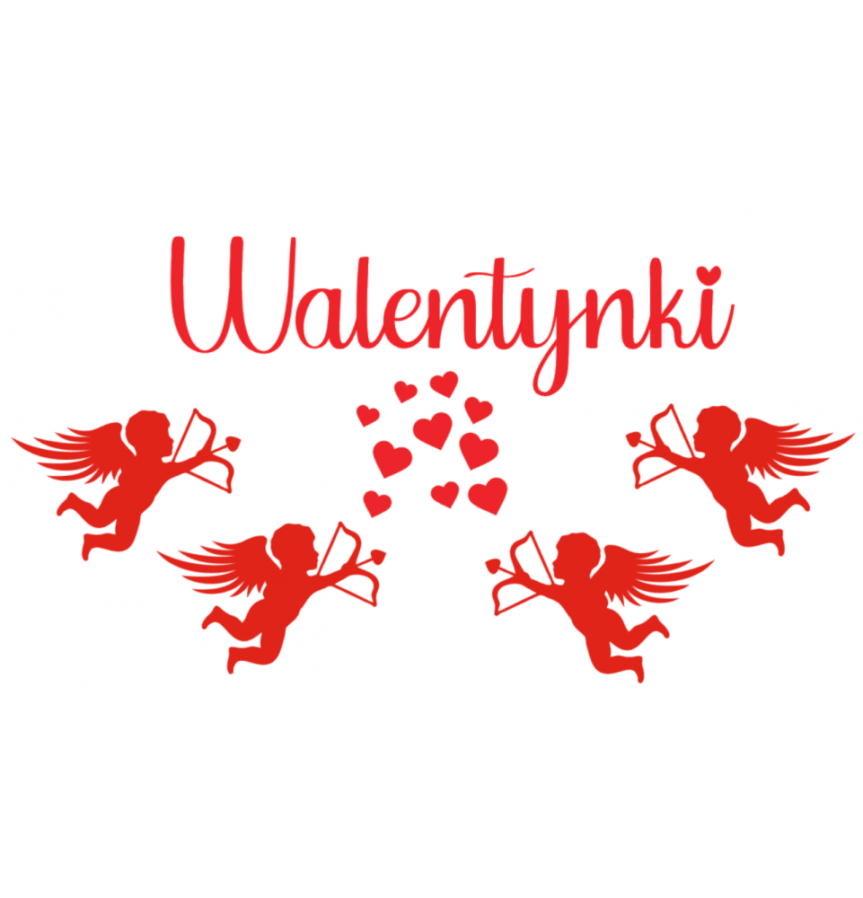 Dekoracje WALENTYNKI ZESTAW  108 x 57 cm kolor czerwony dekoracjeszkolne.pl