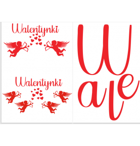 WERSJA PDF Dekoracje WALENTYNKI 2 WERSJE  dekoracjeszkolne.pl