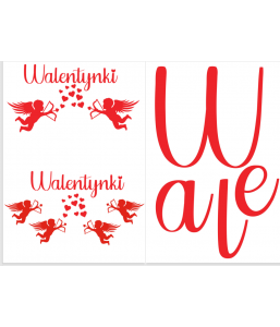 WERSJA PDF Dekoracje WALENTYNKI 2 WERSJE  dekoracjeszkolne.pl