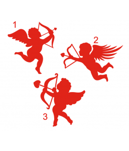 Dekoracje WALENTYNKI ZESTAW 4 SZTUKI Serce ze skrzydłami dekoracje szkolne