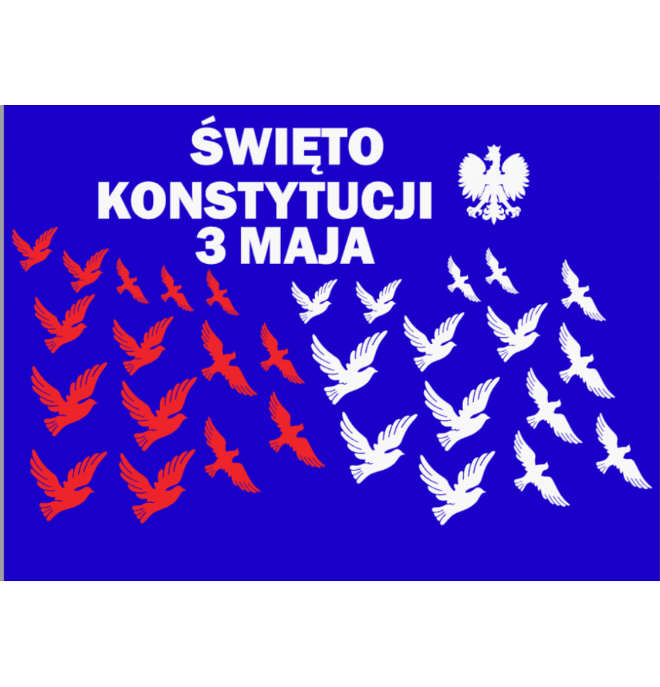 Dekoracje SAM NAPIS 10 cm  Konstytucja 3 Maja wersja PDF   dekoracjeszkolne.pl
