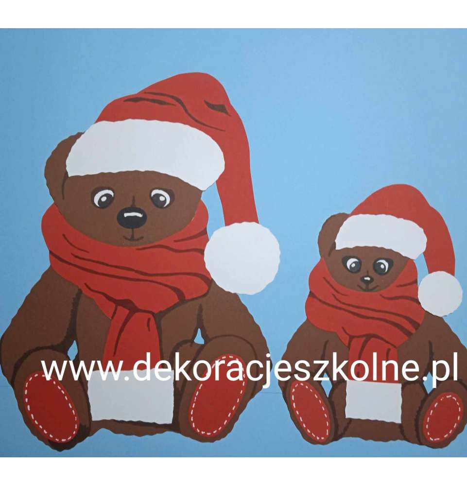 Dekoracje zimowe Misie  zestaw  dekoracjeszkolne.pl ZIMA